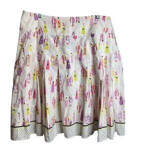 Vintage Liz Claiborne Women's Fancy Women Print Skirt Size 16 Whimsical Cheeky